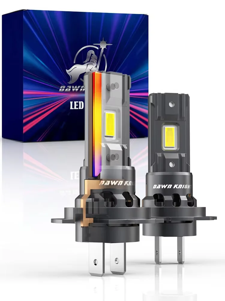 DAWN KNIGHT X1 H7 H18 H4 LED 전구 4300K 6000K 플러그 앤 플레이 1:1 미니 LED 헤드라이트 램프 12V 2개