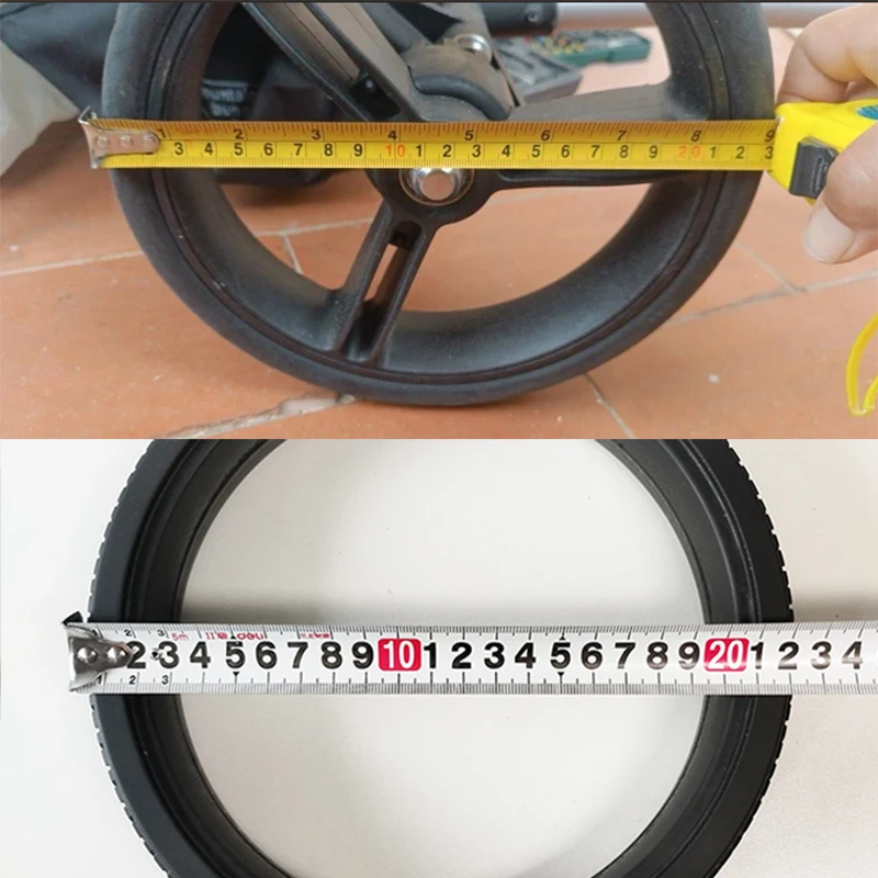 Back Tire For Mountain Buggy Duet Rear Wheel Tyre Cover PU Tubeless Case DIY Baby Pushchair Replace Accessories