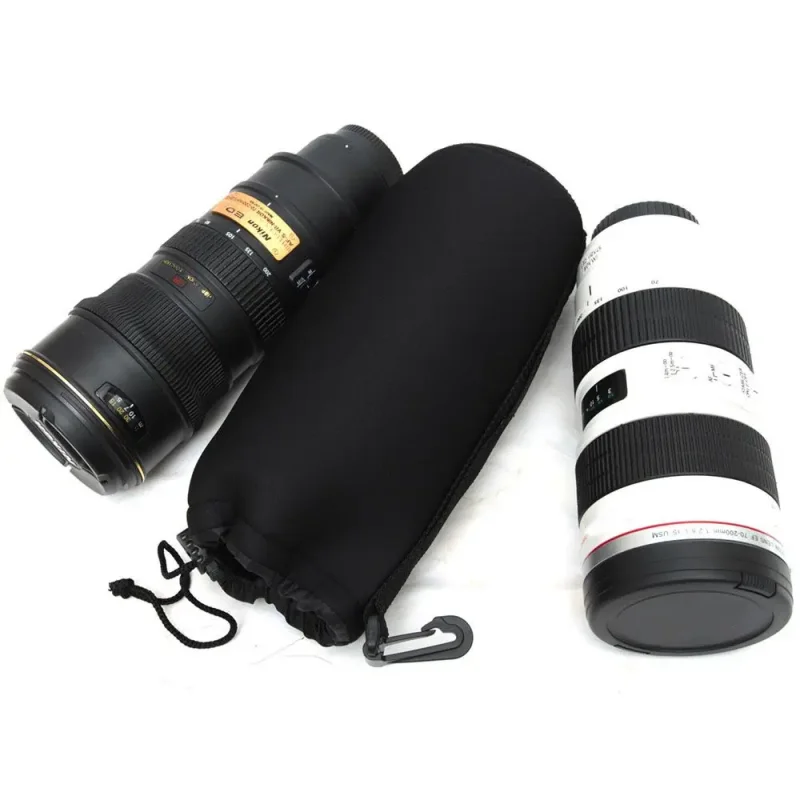 Waterproof Camera Lens Pouch Bag – Soft Drawstring Protector Case