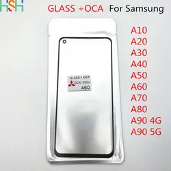 Écran tactile de remplacement en verre avec lentille extérieure LCD OCA, pour Samsung Galaxy A50 A70 A10 A20 A30 A40 A60 A80 A90 5G