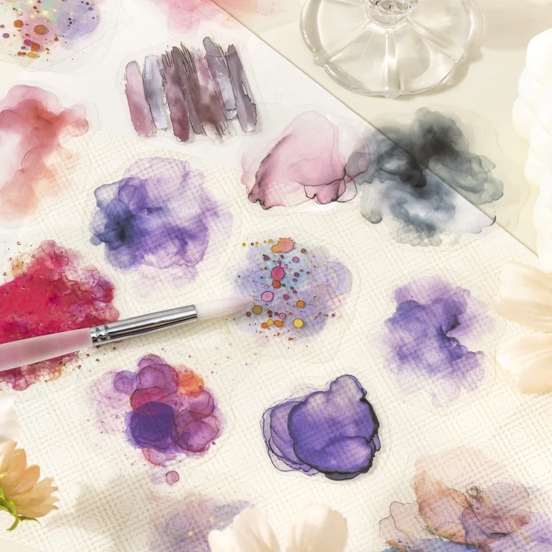 Watercolor Wash Sticker Collection - 100 Sheets/Pack