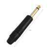 Gold Plating 10Pcs Plug Mono Professional 2 Pole 6.35 Mm 6.5Mm Stereo Jack Plug Neutrik 6.35Mm Jack Black 6