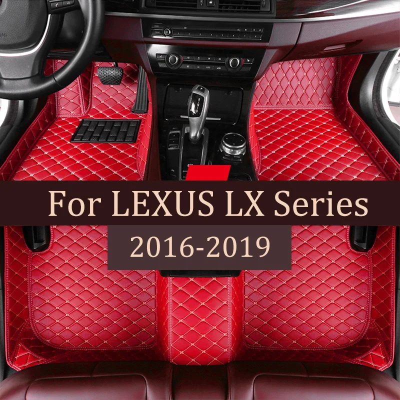 

Custom Leather Car Floor Mats For LEXUS LX Series 350 Five Seats 2016 2017 2018 2019 Auto Foot Pads Carpet Cover