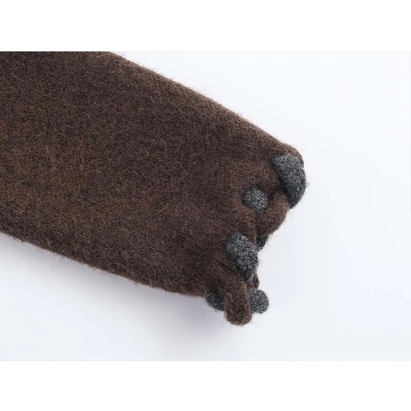 2025 New Women Fashion Knitted Cardigans Long Sleeve V-Neck Sweater Short Cardigan Autumn Winter New Style Knitwear Coat