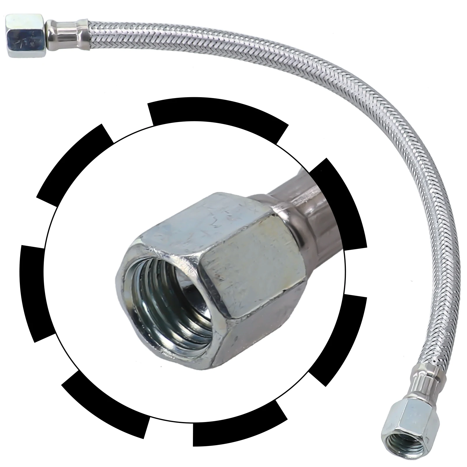 Description Picture 5 of item350mm F14 Hex Nut Air Compressor Flexible Hose Air Pump Check Valve Connecting Tube Replacement Pneumatic Parts
