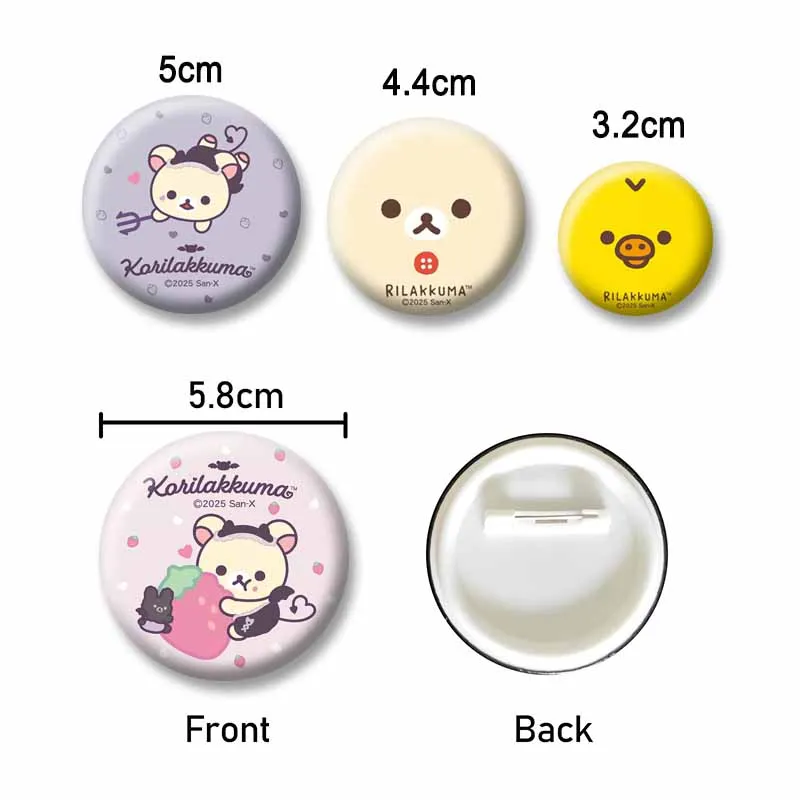 Adorable Rilakkuma Bear Enamel Pin - Cartoon Animal Brooch for Backpacks & Clothing Wholesale