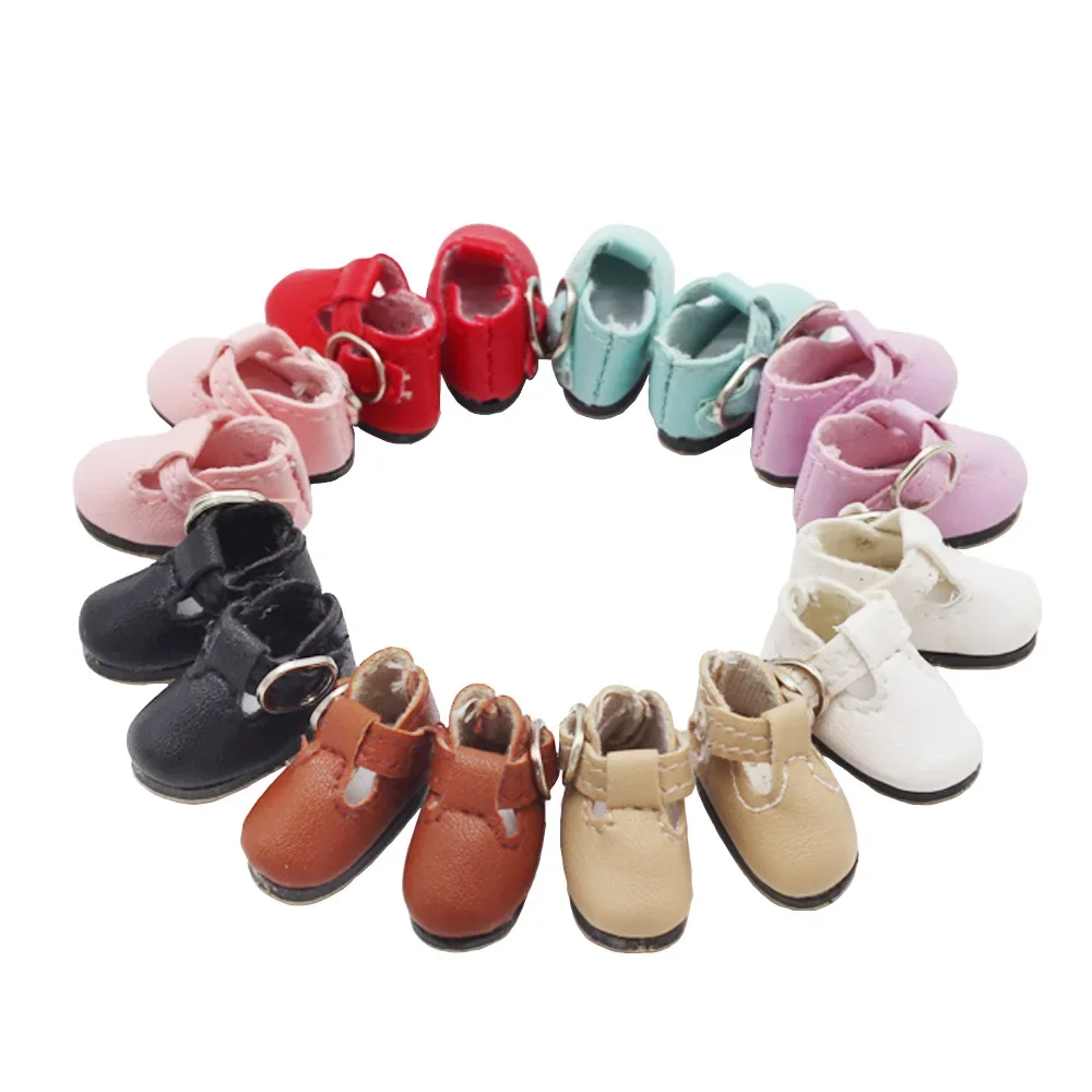 

2.8*1.2cm Pink/White/Black/Purple/Red/Blue/Yellow/Green Mini Bow Shoes for 1/6 Blyth Doll Shoes Kinds of 1/8 BJD Doll