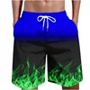 Full Print Fire Pattern Men's Swim Trunks 3D Flame Printed Quick Dry Shorts For Men Beach Surf Board Shorts Swimwear 5