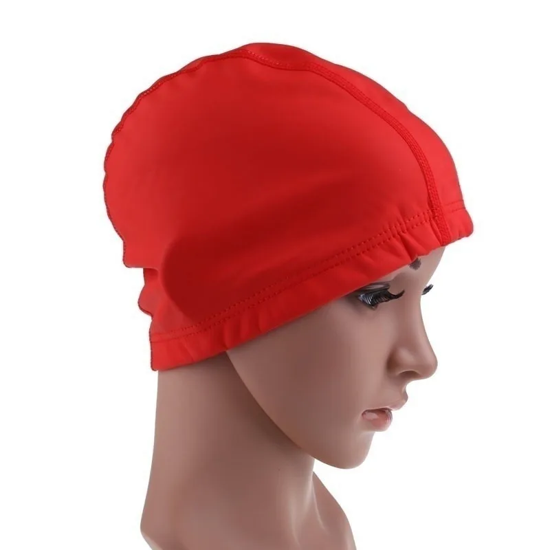 Adult Summer Winter Swimming Cap Elastic Solid Color Unisex Swimming Cap Stretch Waterproof Protect Ear Hat For Women And Men