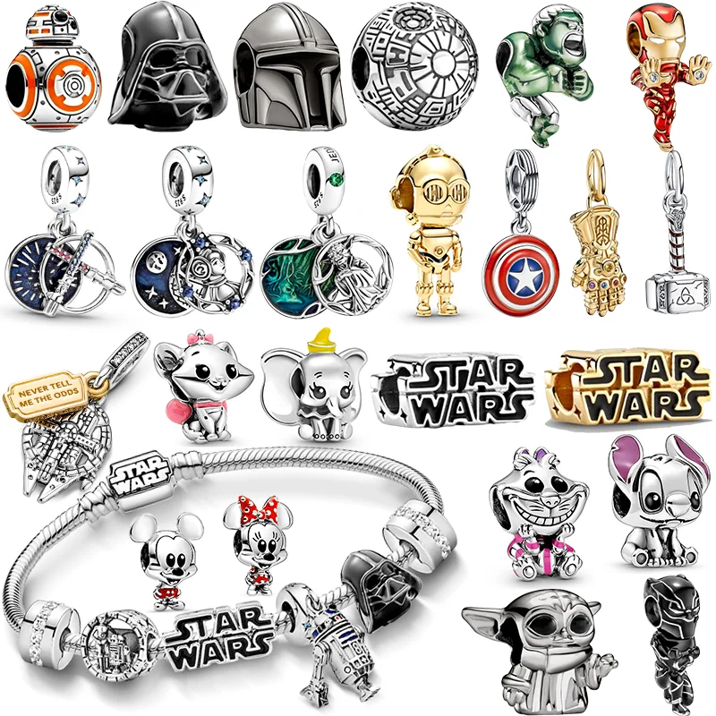 Marvel 100% 925 Sterling Silver Disney Charm Beads for Original Pandora Bracelet Women Birthday Boutique Fashion Jewelry| | - AliExpress
