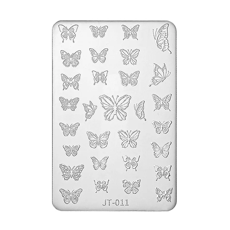 

3D Butterfly Heart Letter Mould Stamping Plate Nails Stencils DIY UV Gel Japanese Manicure Tools Silicone Nail Carving Mold