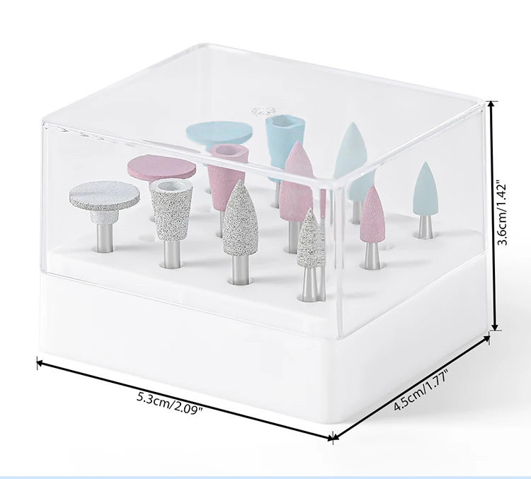 AZDENT 12 Teile/satz Dental Silikon Polieren Gummi Schleifen Köpfe Zähne Polierer 2,35mm RA Finisher für Niedrige Geschwindigkeit Handstück – Detail 31