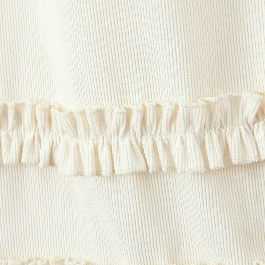 XXXXL Fashion Plus Size Women Skirts Premium Retro Corduroy 3D Lace Mid Length Cake Bottoms Autumn Winter Casual Artistic 9306