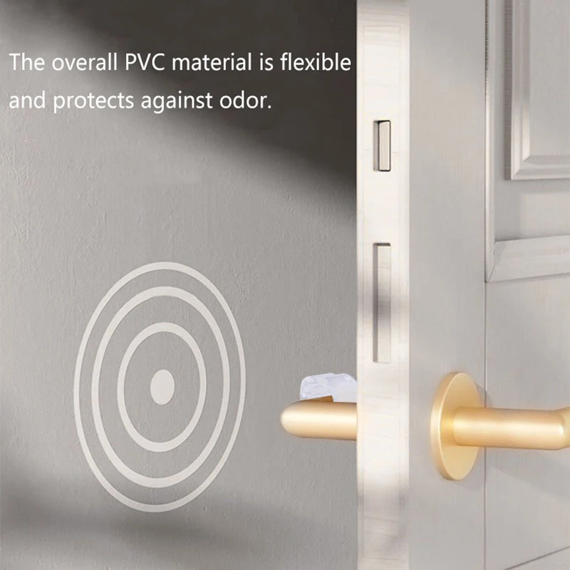 10Pcs Door Stops PVC Door Handle er Wall Protection Doorknob Bumper Furniture Protected Crash Pads Shockproof Rings