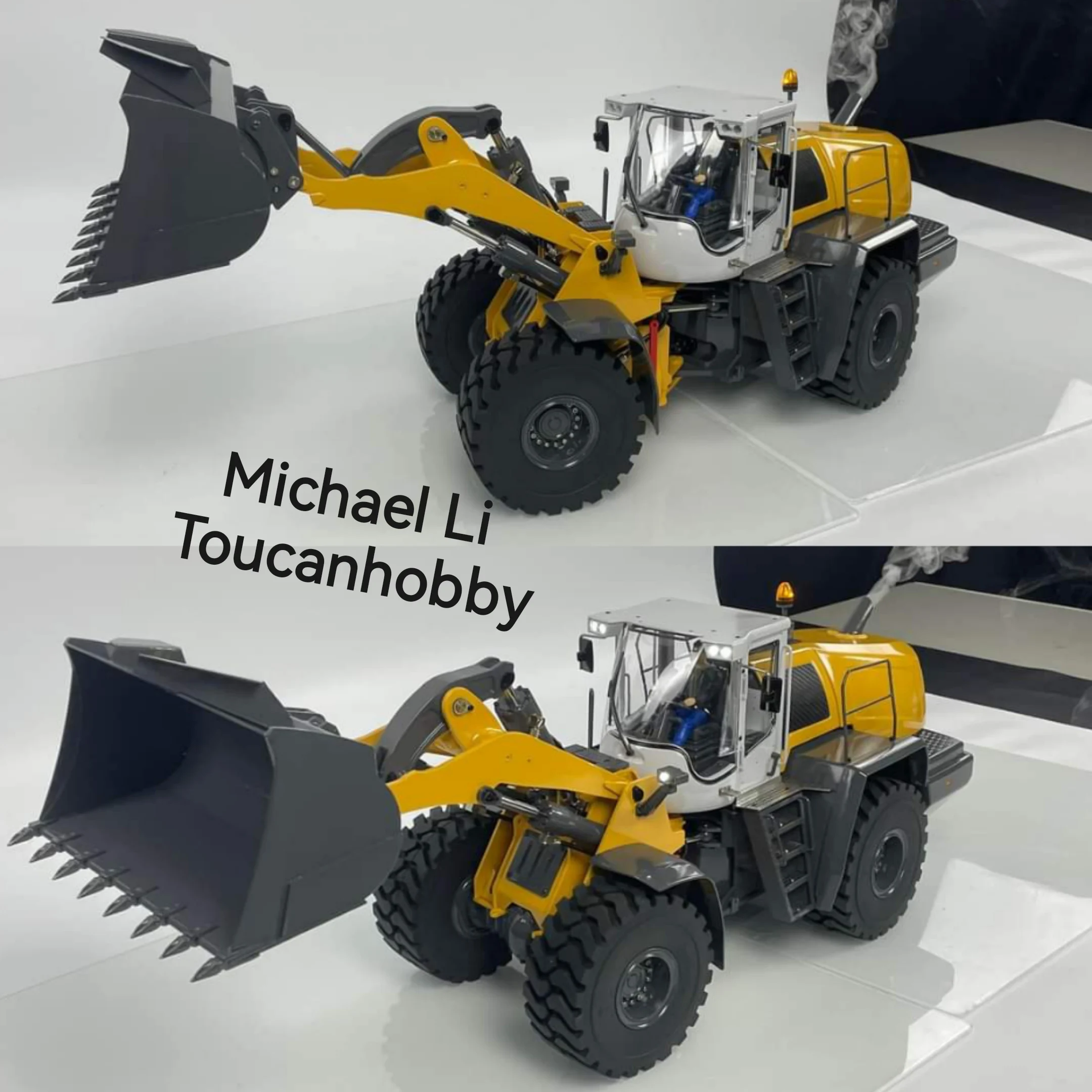 In Stock 1/14 XDRC 580 RC Hydraulic Loader Construction Vehicles Smoke Sound Light Radio Control Flysky I6s Cars Truck Toys 2