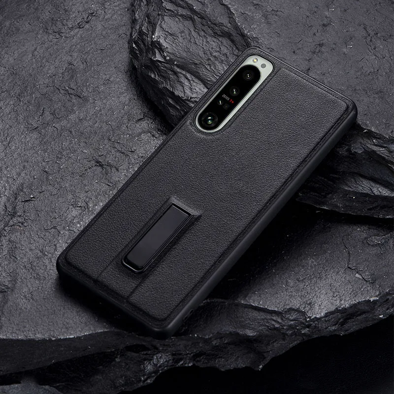 Case for Xperia 1 5 10 IV V VII Premium PU Leather Shockproof Bracket Cover For Sony Xperia 1 II III 5 Coque Funda