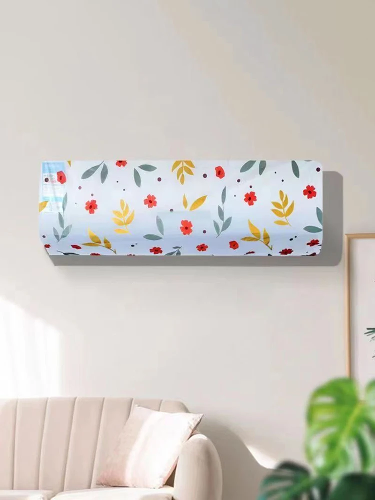 Description Picture 3 of item2pcs Air Conditioner Dust Cover Wall Mounted Fan Universal Minimalist Creative Cartoon Washable Fan Cover Air Conditioner Cover
