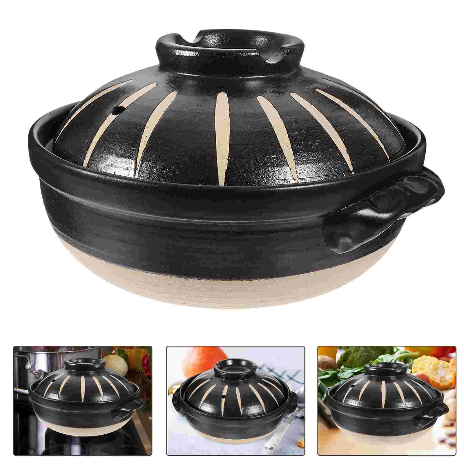 

Casserole Saucepan Ceramic Stew Pot Wok Frying Small Hot Ceramics Home Stove Child Griddle