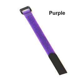 Reusable Hook and Loop Nylon Cable Straps - Durable and Functional Fastening Ties, Multiple Lengths - 300mm (Purple 5pcs)