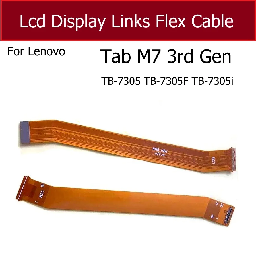 For Lenovo Tab M7 3rd Gen TB-7305 7305F 7305i LCD Screen Display Motherboard Connector Flex Cable Repair Parts