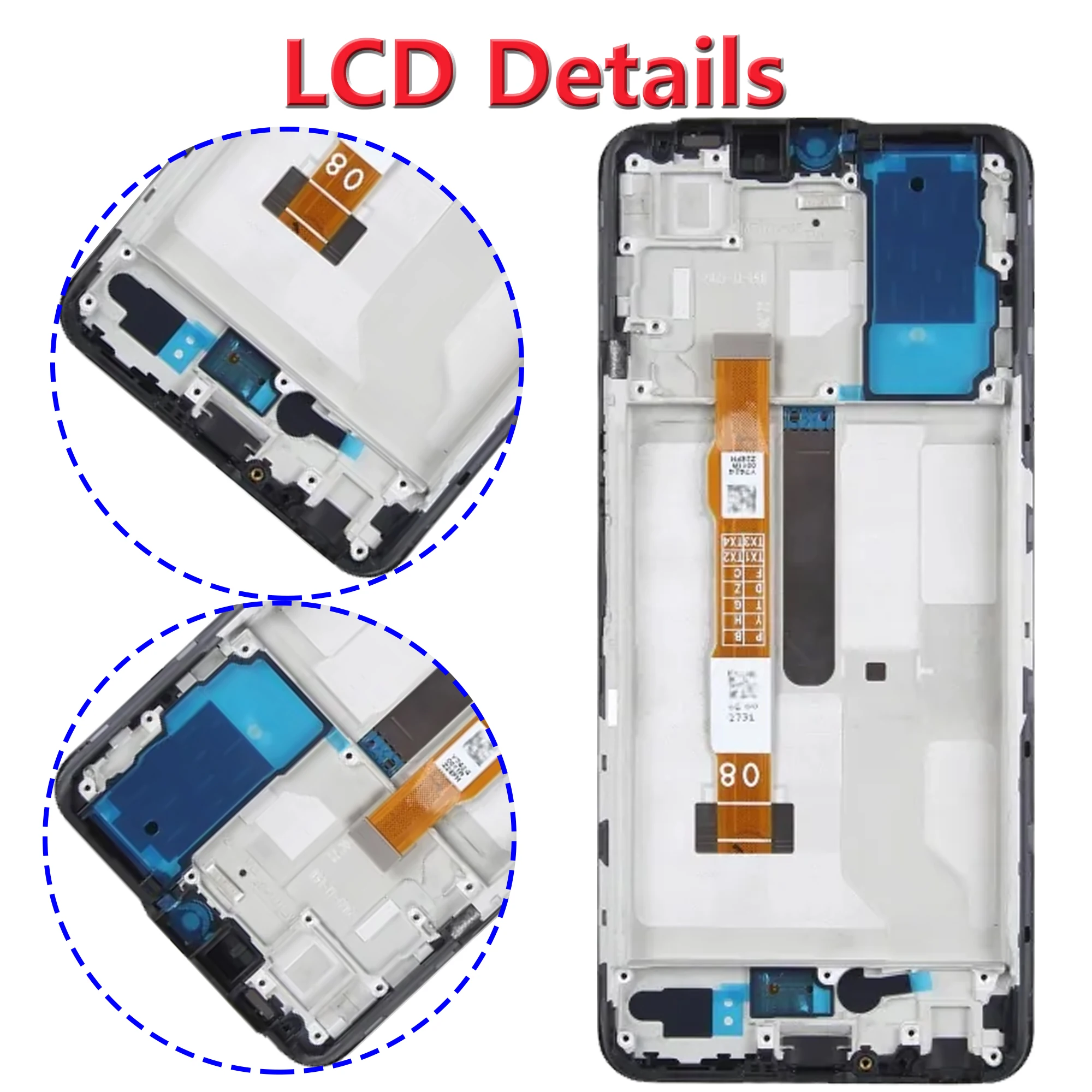 Original LCD Display For VIVO Y76 5G With Bezel Mobile Phone Touch