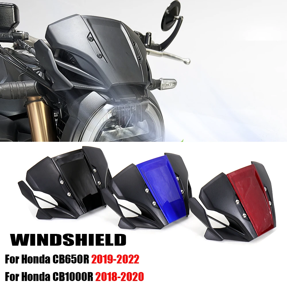 

Motorcycle Windshield For HONDA CB650R CB1000R CB 650 1000 R Accessories Windscreen Fairing ABS Wind Shield Deflector 2018-2022