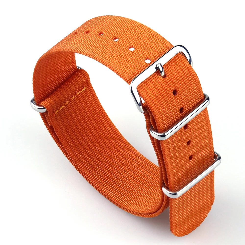 New Ribbed Nato Strap 18mm 20mm 22mm Nylon Watch Straps Braid Ballistic Fabric Watchband Accessories for Military Watch Band