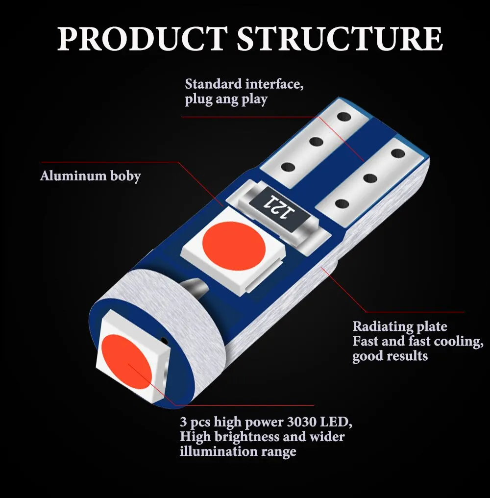 Rossi High Power LED SMD Illuminazione Tachimetro Per Opel Astra G - Foto 3