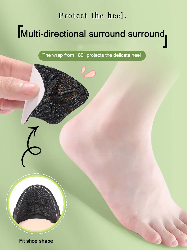 Shoe Insoles Heel Protector Heel Protector Pads Shoe Repair Stickers High Heel Stickers Casual Shoes Protectors Insole Shrinking Size Anti wear Feet Pads Adjust Size Cushion