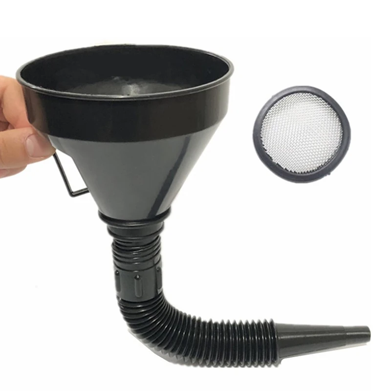 

2 in 1 Refueling Funnel With Strainer Can Spout For Oil Water Fuel Petrol
