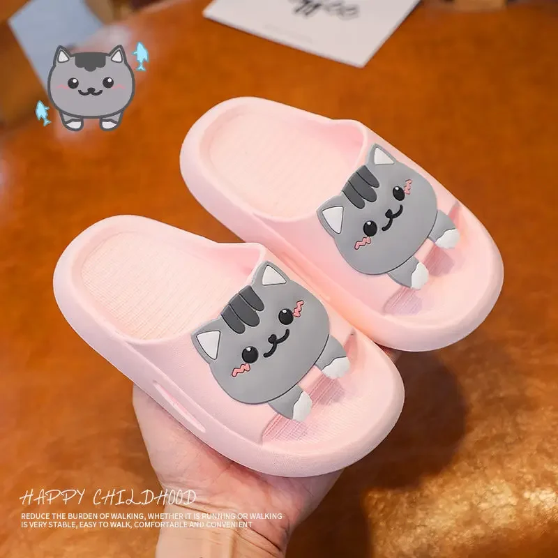 Pink Rabbit Children's Slippers Summer Non-slip Bath Cartoon Household Children Bunny Slipper Teenage Girls and Boys Slipper kids slippers summer slippers