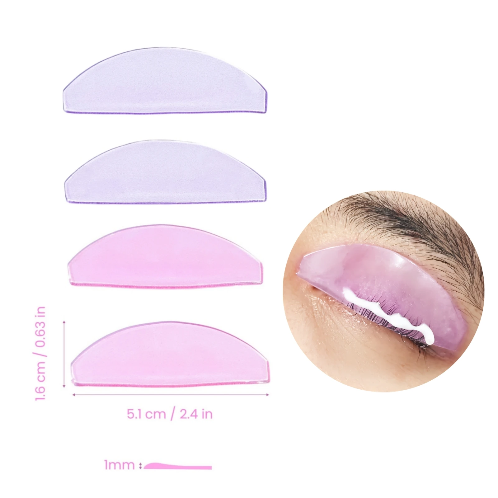 Silicone Lash Perm Pads Softening Lifting Lashes Rod Shield Self-Adhesive 3D Eyelash Curler Accessories Makeup Tool PERMANIA 2PC