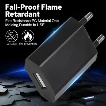 Caricabatterie per Cellulari con Spina EU 5V 1A, Adattatore di Alimentazione USB da Parete per Apple iPhone iPad Android Samsung Xiaomi, Caricabatterie da Viaggio