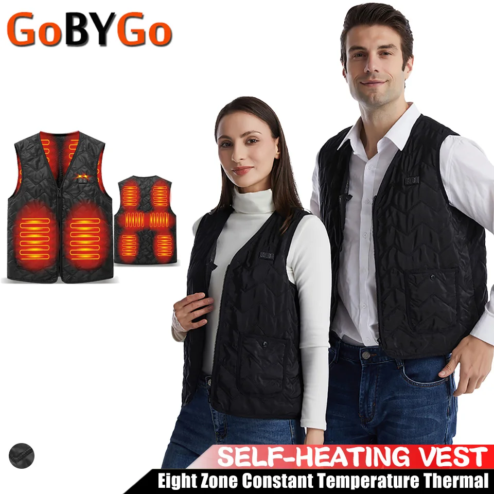 

Eight Zone Electric Heating Cotton Vest Winter Constant Temperature Comfortable USB Smart Heating Thermal Clothing Unisex