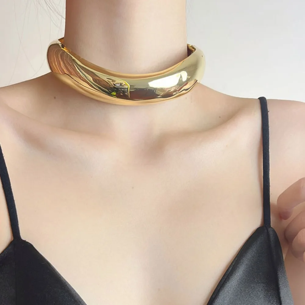 Metal Waterproof Big Choker Necklace for Women