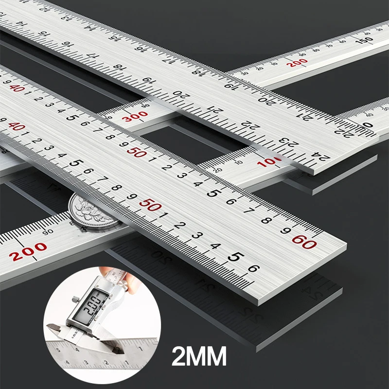 1PC Mini Stainless Steel L-Shaped Double-Sided Precision Scale Ruler Leather Design Metal Materi High-Accuracy Measuring Tool