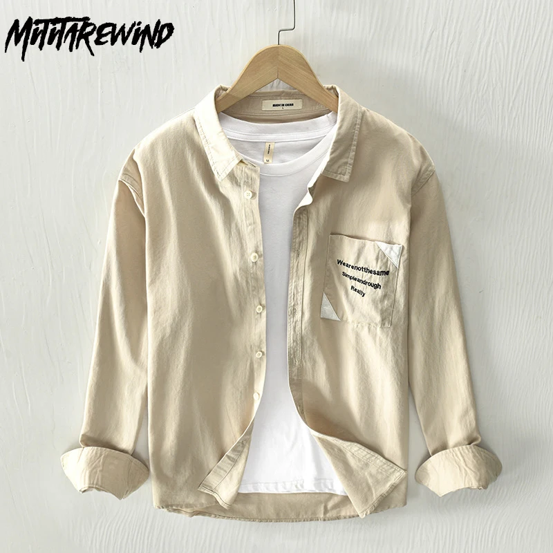 

Рубашка мужская с длинным рукавом, 100% хлопок, весна