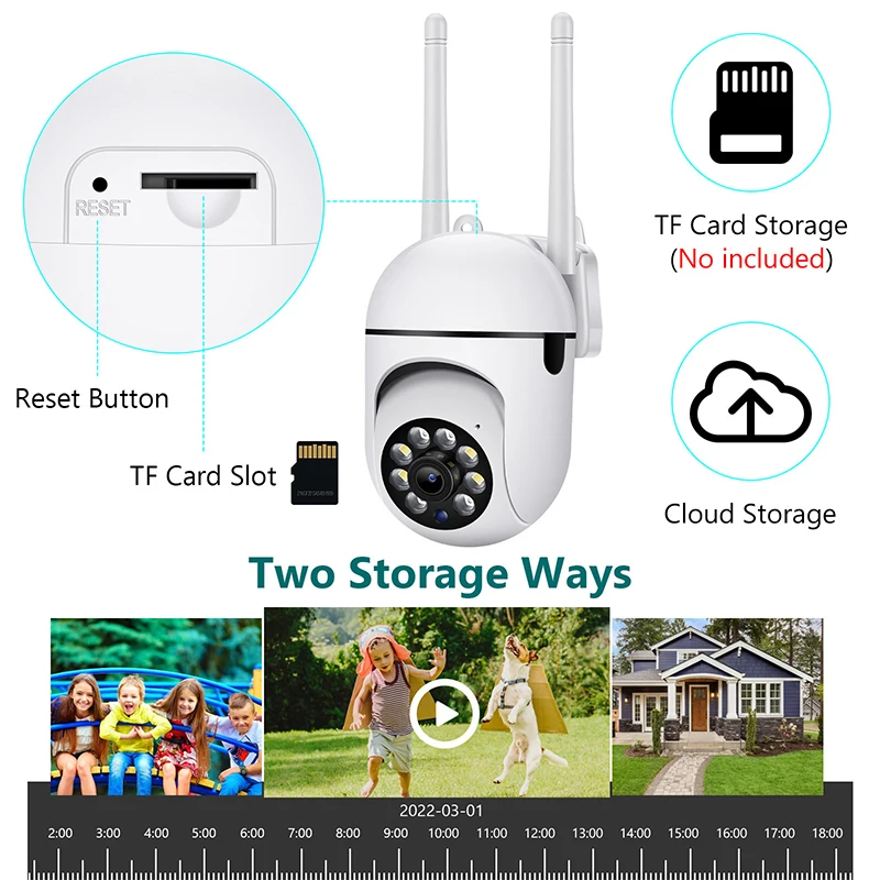 2MP Tuya Wifi IP Camera Smart Home Surveillance Camera HD 1080P Security Video Surveillance Supprt Two Way Audio Mobile Motion 4