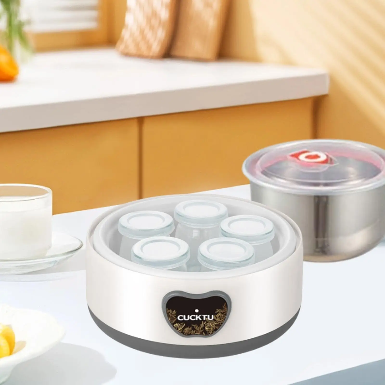 Yogurt Maker Temperature Control Kitchen Appliance Time Control Mini Automatic Yogurt Machine for Kitchen Cafe Restaurant Home