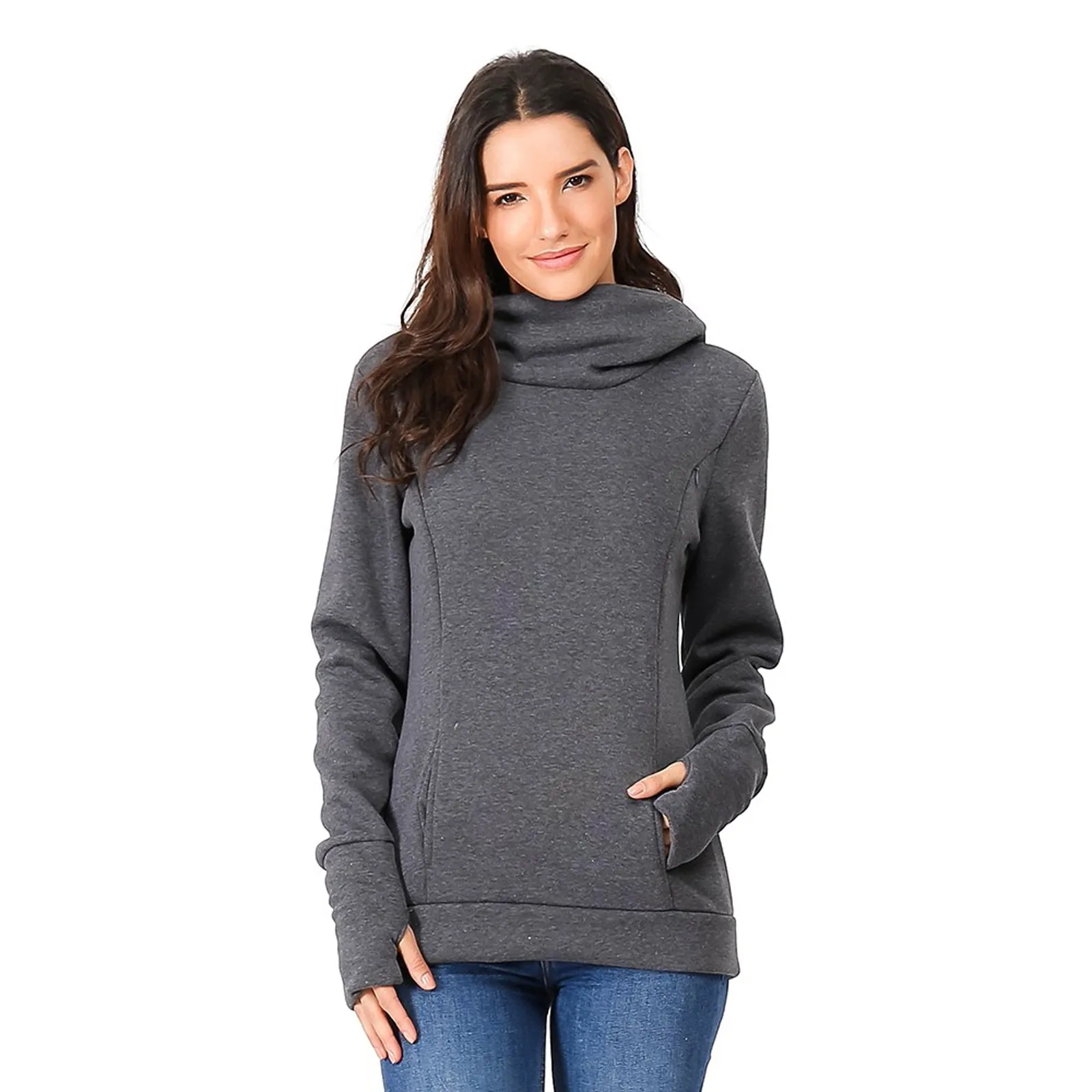 Baggy Maternity Pants Sweatshirts Sleeves Hoodie Maternity Hooded Breastfeeding Long Women's blouse Mouse Shirt Youth