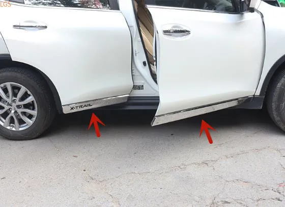 

For Nissan X-Trail 2014-2020 stainless steel car Door trim strip article Bodywork decoration strip anti-scratch car accessories