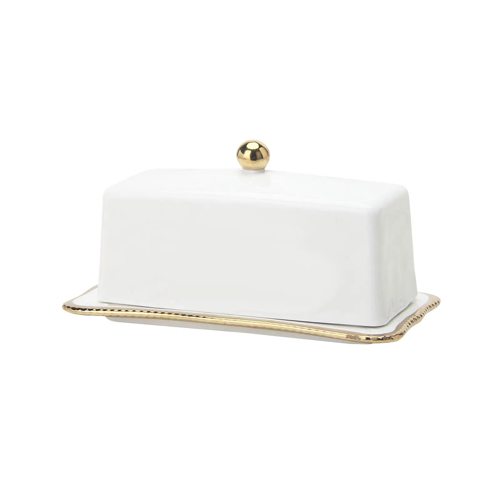 Ceramic Butter Dish Butters Container Sturdy Large Capacity Cheese Keeper Butter Storage Plate for Countertop et Biscuits