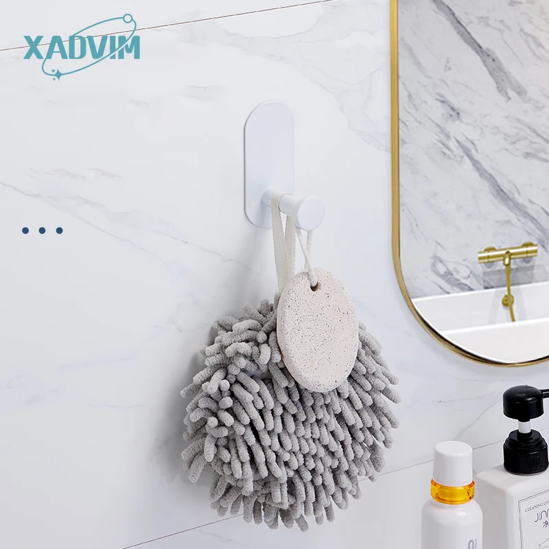 Bathroom Hardware Set Toilet Paper Towel Holder Hook No Drilling Stainless Steel Self-adhesive Towel Ring Robe Hook