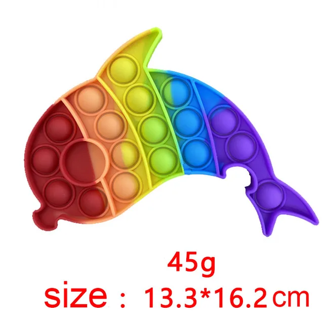 Pop Fidget Reliver Stress Toys Rainbow Push Bubble Antistress Squeeze Adult Children Sensory Toy To Relieve Autism Kids Games 6