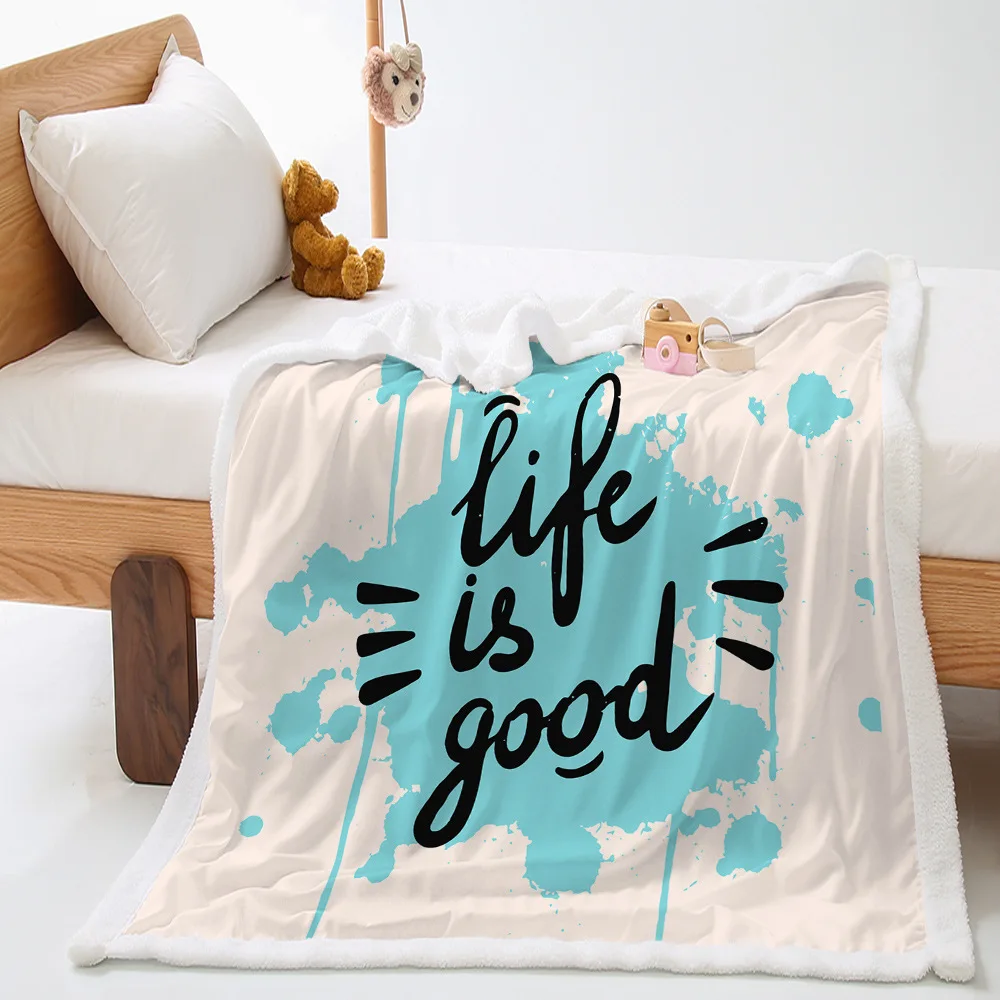 

Плюшевое покрывало с буквами 3D, покрывало для сна, мягкое теплое домашнее одеяло