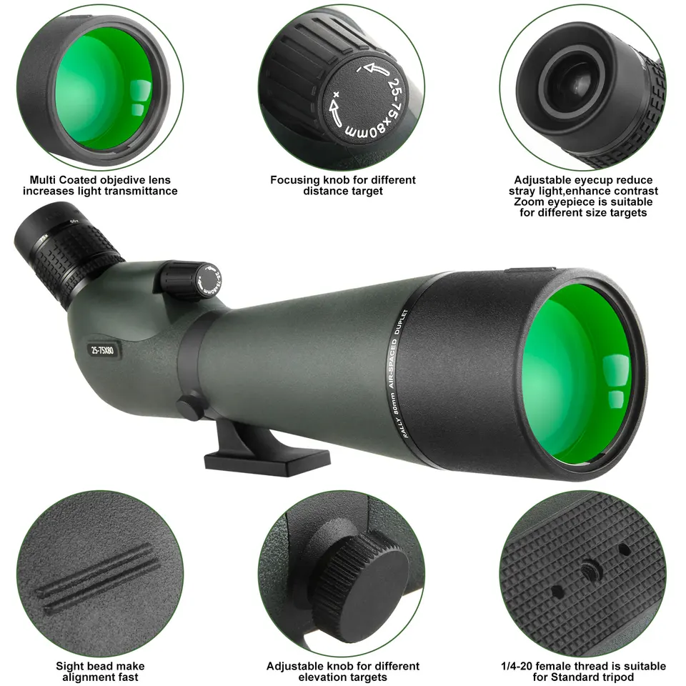 Télescope monoculaire HD 80 x 100 haute puissance pour smartphone