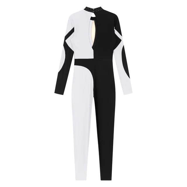 Body Danza Con Paillettes Senza Maniche - Per Balletto, Pattinaggio E Ballo Latino - Foto 6