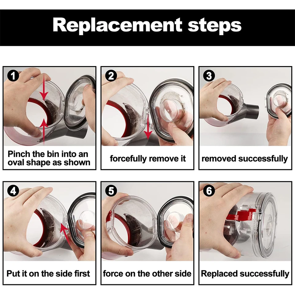 ダストボックストップ固定シールリングとベース蓋ダイソン V6 V7 V8