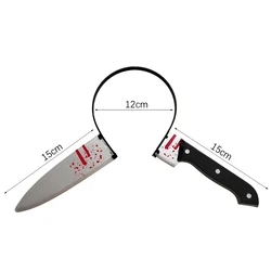 Spooky Halloween Horror Headband with Gothic Bloodied Weapons Design - As Picture Show (1pc)