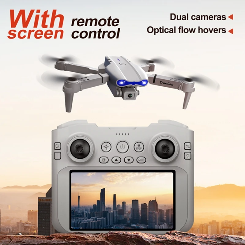 Gros plan sur le drone caméra 4K 6K 8K noir, montrant son système de stabilisation.